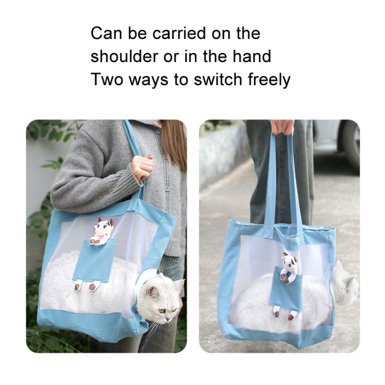 Handheld Large Capacity Breathable Exposed Canvas Cat Bag Outdoor Portable Pet Bag(Green) - Pet Bags by PMC TechLife | Online Shopping South Africa | PMC TechLife | Buy Now Pay Later Mobicred