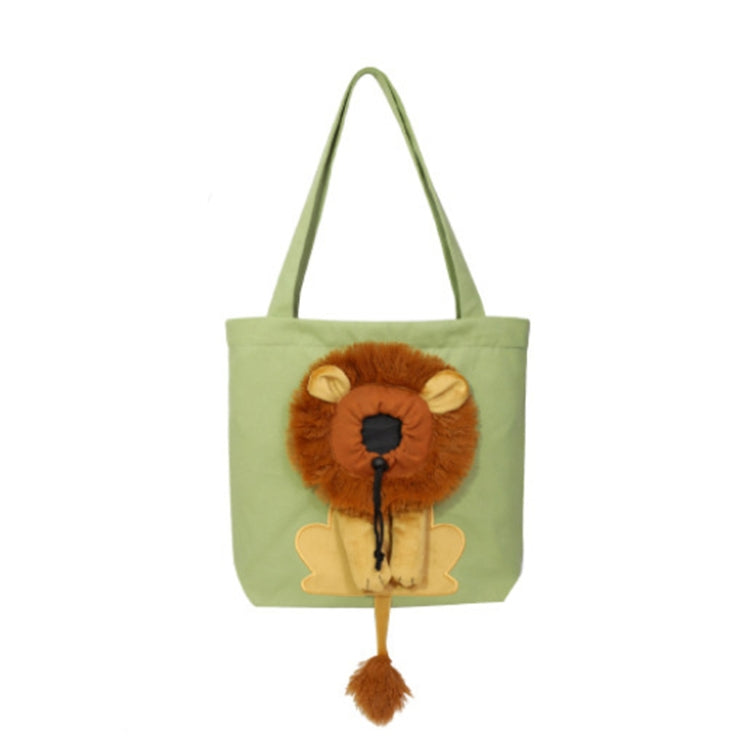 Canvas Expandable Little Lion Shape Cat Bag Small Dog Handbag, Size: Small (Light Green) - Pet Storages & Bags by PMC TechLife | Online Shopping South Africa | PMC TechLife | Buy Now Pay Later Mobicred
