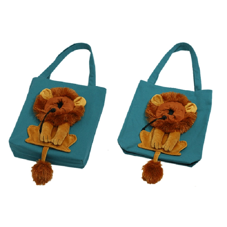 Canvas Expandable Little Lion Shape Cat Bag Small Dog Handbag, Size: Small (Dark Gray) - Pet Bags by PMC TechLife | Online Shopping South Africa | PMC TechLife | Buy Now Pay Later Mobicred