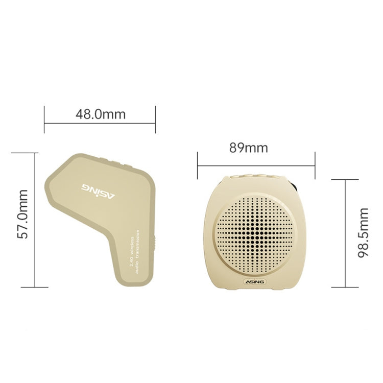 ASiNG S16  2.4G Wireless Voice Amplifier with Headset Microphone for Teachers Tour Guides Without Strap Chain - free shipping - PMC Jewellery - Order now!