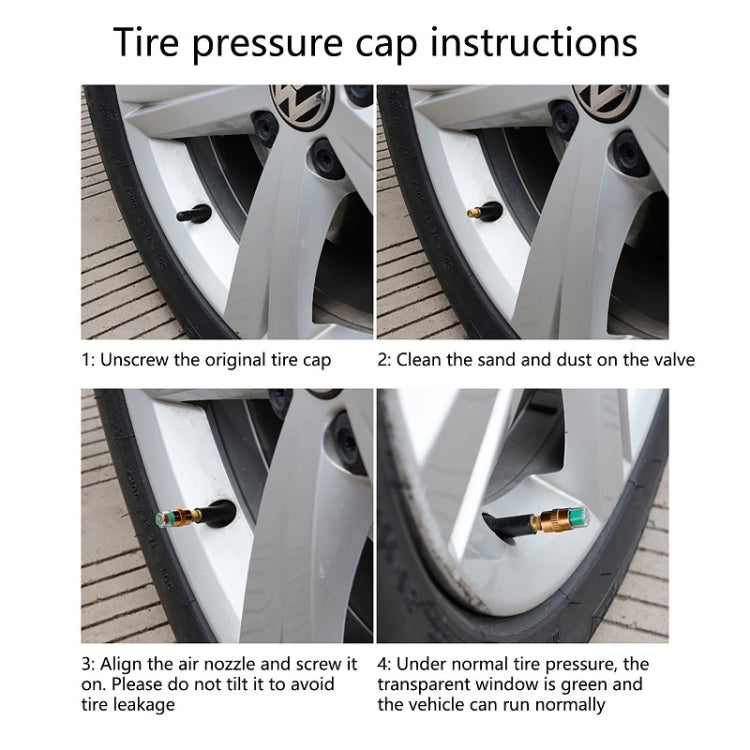 2.4BAR Vehicle Tire Pressure Monitoring Warning Cap, ������: Anti-theft with Wrench - Tire Valve Caps by PMC TechLife | Online Shopping South Africa | PMC TechLife | Buy Now Pay Later Mobicred