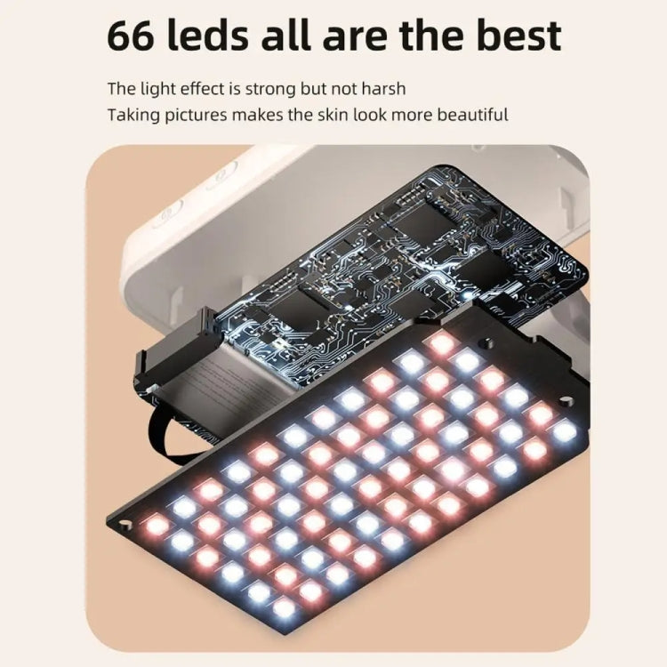 66 LEDs Selfie Fill Light Rechargeable 3 Modes Clip-on Pocket Light For Phone, Laptop, Tablet Meeting(Black) - Selfie Light by PMC TechLife | Online Shopping South Africa | PMC TechLife | Buy Now Pay Later Mobicred