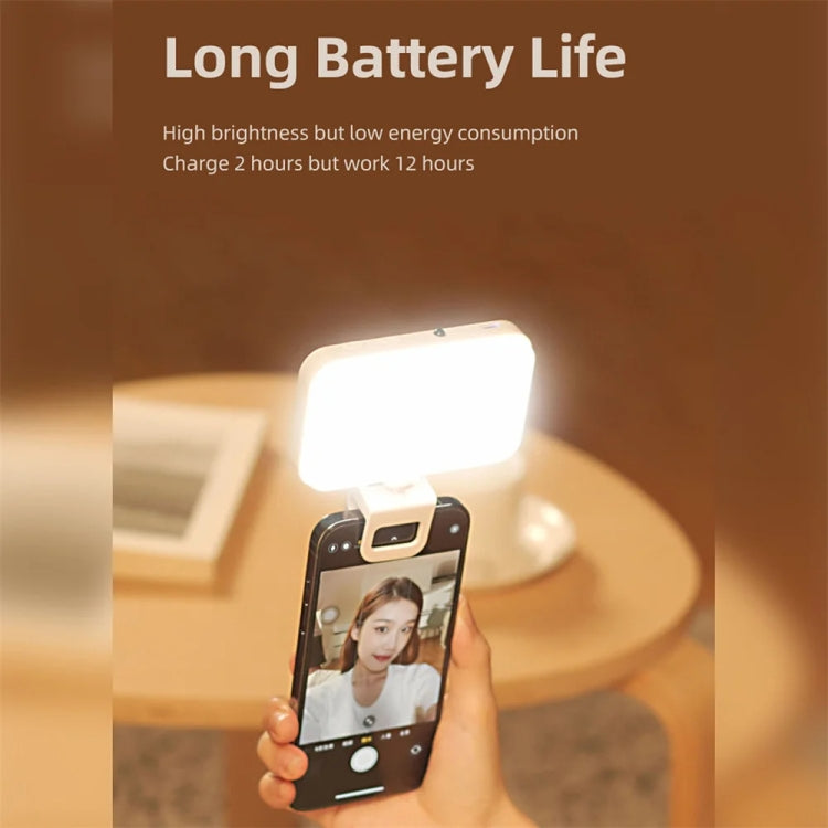 66 LEDs Selfie Fill Light Rechargeable 3 Modes Clip-on Pocket Light For Phone, Laptop, Tablet Meeting(Black) - Selfie Light by PMC TechLife | Online Shopping South Africa | PMC TechLife | Buy Now Pay Later Mobicred
