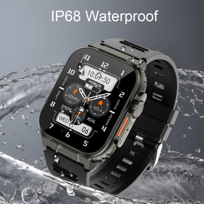 A70 1.96 Inch Health Monitoring Multifunctional IP68 Waterproof Bluetooth Call Smart Watch(Black Steel) - Smart Watches by PMC Jewellery | Online Shopping South Africa | PMC Jewellery | Buy Now Pay Later Mobicred