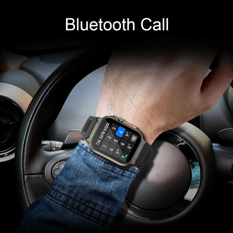 A70 1.96 Inch Health Monitoring Multifunctional IP68 Waterproof Bluetooth Call Smart Watch(Black Steel) - Smart Watches by PMC TechLife | Online Shopping South Africa | PMC TechLife | Buy Now Pay Later Mobicred