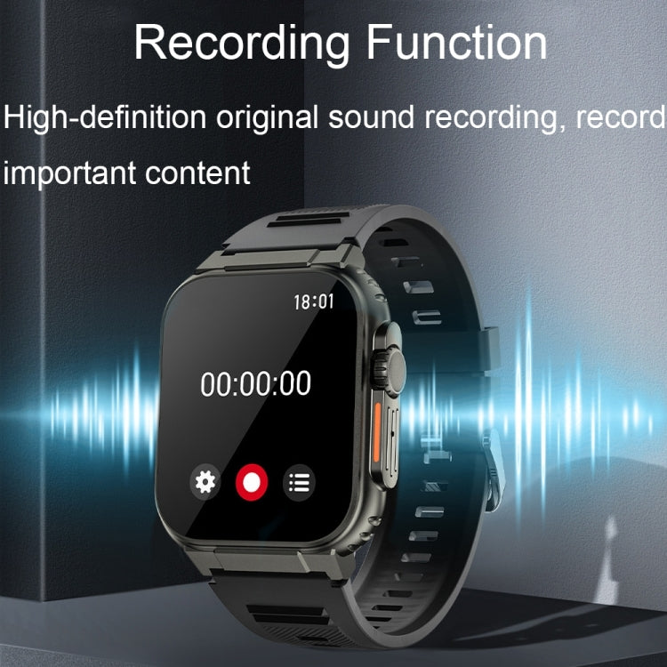 A70 1.96 Inch Health Monitoring Multifunctional IP68 Waterproof Bluetooth Call Smart Watch(Silver Steel) - Smart Watches by PMC TechLife | Online Shopping South Africa | PMC TechLife | Buy Now Pay Later Mobicred