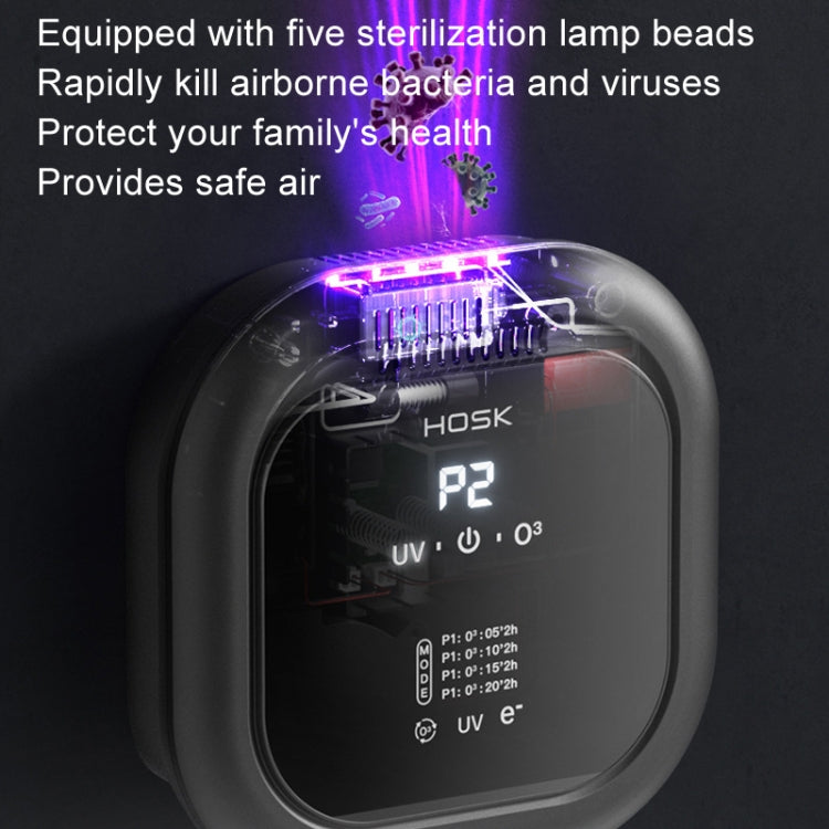 HOSK XT-01 UV Pet Air Purifier Household Deodorant Ozone Generator, Size: Charging(White) - free shipping - PMC TechLife - Order now!