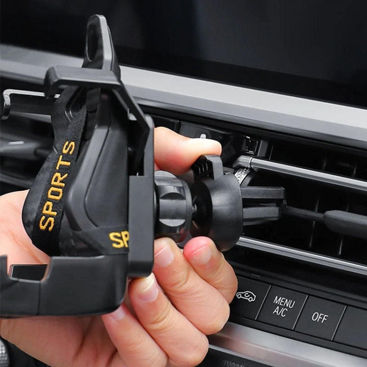 Car Gravity Air Outlet Navigation Mobile Phone Holder(Red Ribbon) - Car Holders by PMC TechLife | Online Shopping South Africa | PMC TechLife | Buy Now Pay Later Mobicred