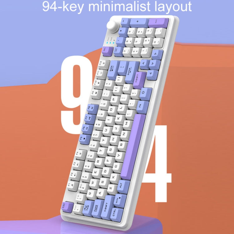 XUNSVFOX K94 Wireless Bluetooth Dual Mode Mechanical Keyboard Gaming Office Laptop Keyboard(Shimmer) - free shipping - PMC Jewellery - Order now!