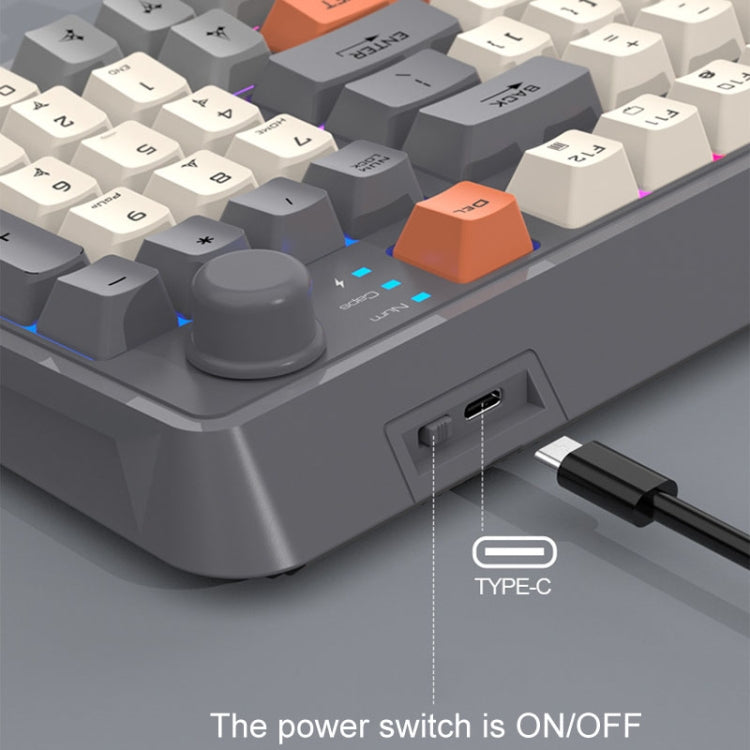 XUNSVFOX K94 Wireless Bluetooth Dual Mode Mechanical Keyboard Gaming Office Laptop Keyboard(Sea Salt) - free shipping - PMC Jewellery - Order now!