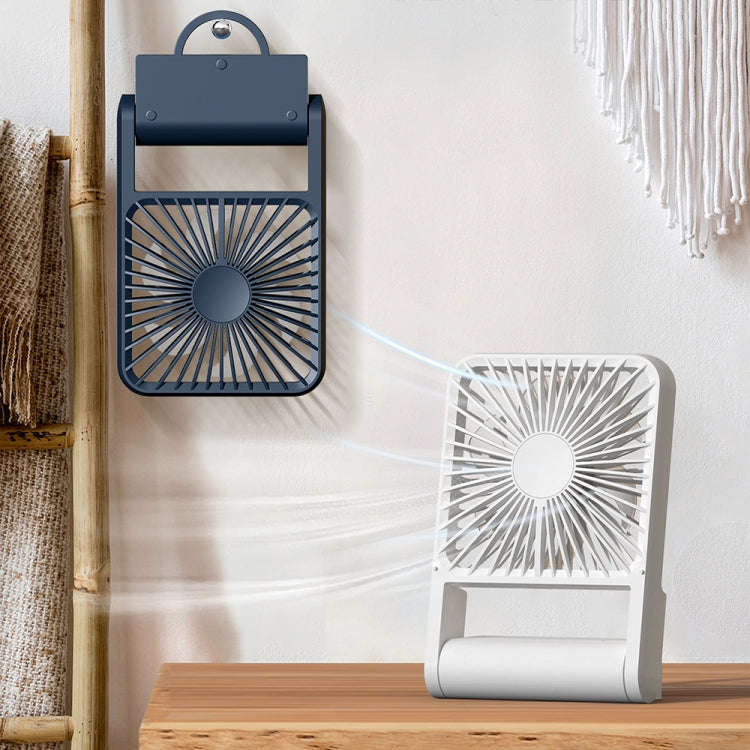 HX-123 USB Charging Wall-mounted Desktop Folding Thin and Light Small Fan(White) - Electric Fans by PMC TechLife | Online Shopping South Africa | PMC TechLife | Buy Now Pay Later Mobicred