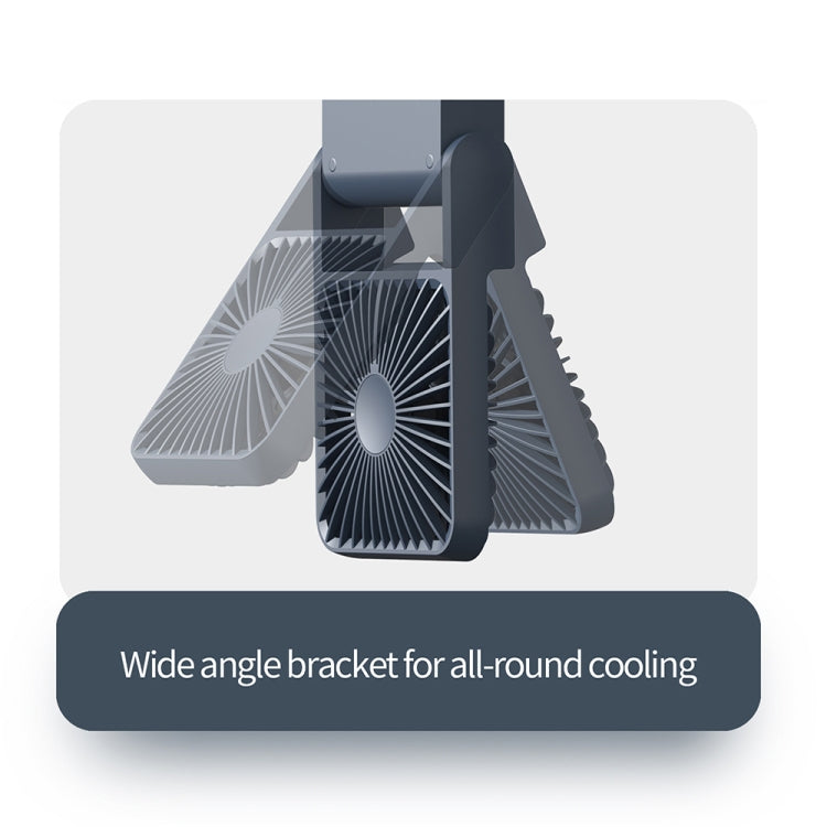 HX-123 USB Charging Wall-mounted Desktop Folding Thin and Light Small Fan(White) - Electric Fans by PMC TechLife | Online Shopping South Africa | PMC TechLife | Buy Now Pay Later Mobicred