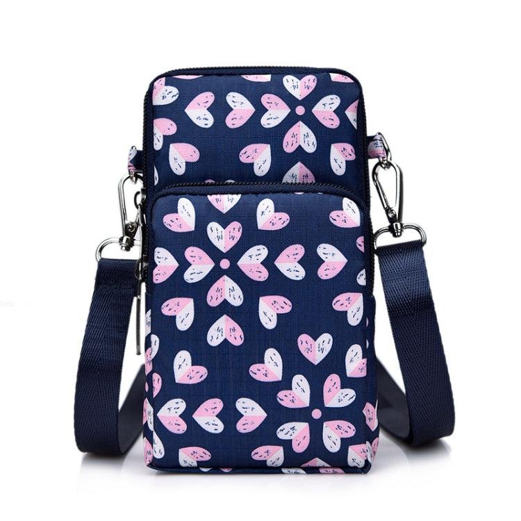 Printed Crossbody Mobile Phone Bag Mini Wallet With Arm Band, Style: Heart - Single-shoulder Bags by PMC TechLife | Online Shopping South Africa | PMC TechLife | Buy Now Pay Later Mobicred
