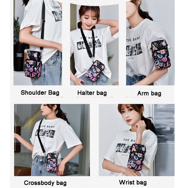 Printed Crossbody Mobile Phone Bag Mini Wallet With Arm Band, Style: Small Tree Bud - Single-shoulder Bags by PMC TechLife | Online Shopping South Africa | PMC TechLife | Buy Now Pay Later Mobicred