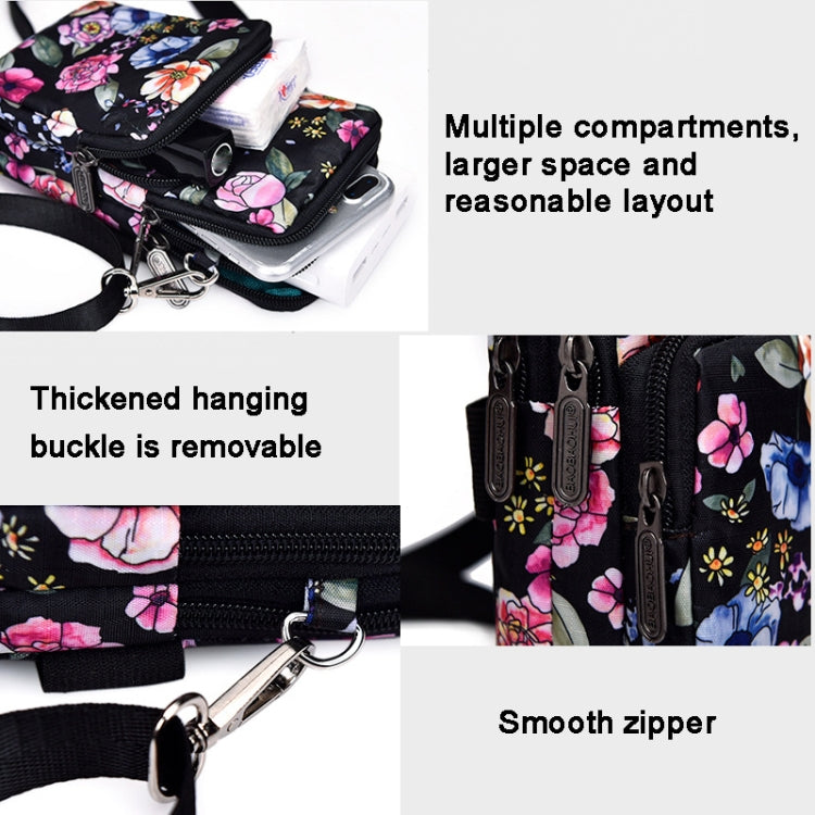 Printed Crossbody Mobile Phone Bag Mini Wallet With Arm Band, Style: Small Tree Bud - Single-shoulder Bags by PMC TechLife | Online Shopping South Africa | PMC TechLife | Buy Now Pay Later Mobicred