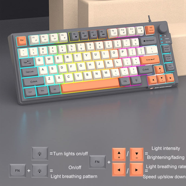 XUNSVFOX K81 Laptop Gaming Office Wired Illuminated Keyboard(Violet) - Wired Keyboard by XUNSVFOX | Online Shopping South Africa | PMC Jewellery | Buy Now Pay Later Mobicred