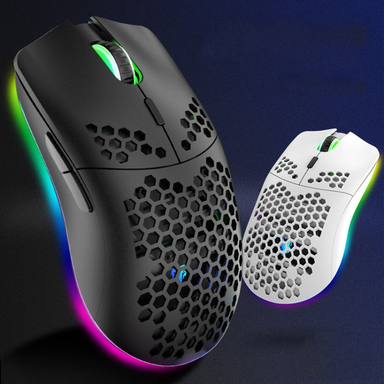 XUNSVFOX XYH80 Hollow Hole Rechargeable Wireless Gaming Mouse RGB Light Computer Office Mouse(Black) - free shipping - PMC Jewellery - Order now!
