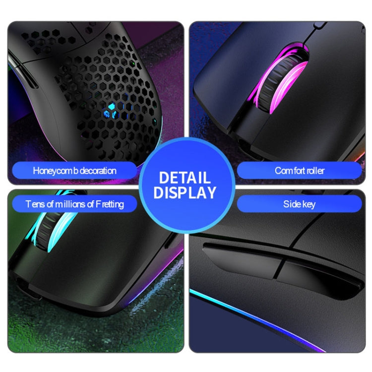 XUNSVFOX XYH80 Hollow Hole Rechargeable Wireless Gaming Mouse RGB Light Computer Office Mouse(White) - Wireless Mice by XUNSVFOX | Online Shopping South Africa | PMC Jewellery | Buy Now Pay Later Mobicred