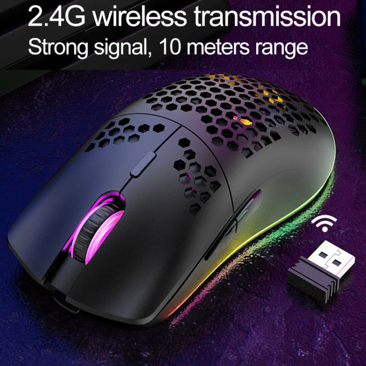 XUNSVFOX XYH80 Hollow Hole Rechargeable Wireless Gaming Mouse RGB Light Computer Office Mouse(White) - Wireless Mice by XUNSVFOX | Online Shopping South Africa | PMC Jewellery | Buy Now Pay Later Mobicred