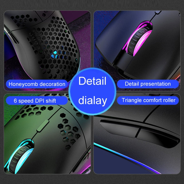 XUNSVFOX XYH90 Wired Hollow Hole Mouse RGB Illuminated Macro Programming Gaming Mouse(Black) - Wired Mice by XUNSVFOX | Online Shopping South Africa | PMC Jewellery | Buy Now Pay Later Mobicred