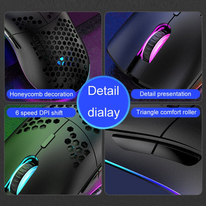 XUNSVFOX XYH90 Wired Hollow Hole Mouse RGB Illuminated Macro Programming Gaming Mouse(Black) - Wired Mice by XUNSVFOX | Online Shopping South Africa | PMC Jewellery | Buy Now Pay Later Mobicred