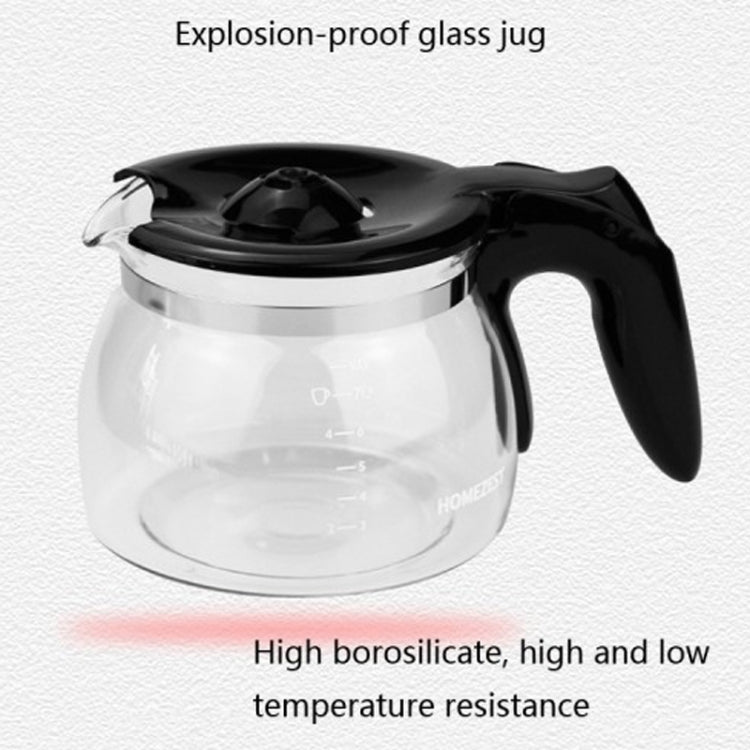 HOMEZEST 600W 0.65L  Automatic Drip Coffee Maker with Glass Carafe 2-6 Cup Capacity(323 Black UK Plug) - free shipping - PMC TechLife - Order now!