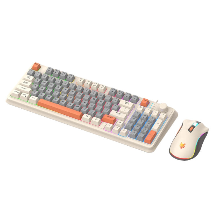 XUNSVFOX K820 Wired Gaming Mechanical Feeling 94 Keys Keyboard And Mouse Set(Bee) - Wired Keyboard by XUNSVFOX | Online Shopping South Africa | PMC Jewellery | Buy Now Pay Later Mobicred