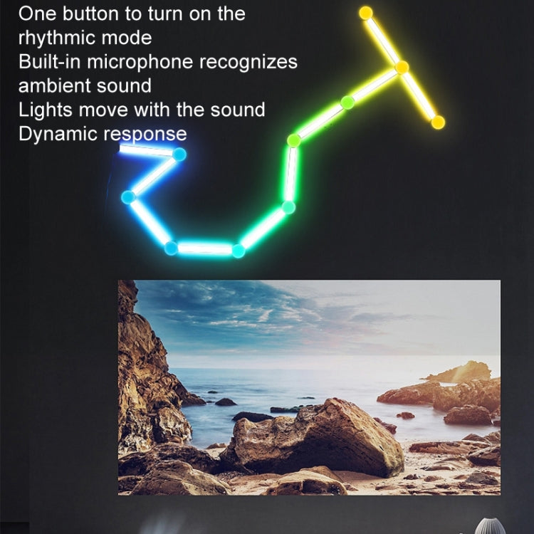 JSK-P30 9 Sections Smart WiFi Bluetooth Splicing Atmosphere Light Sound Control Constellation Light Support Amazon Alexa / Google Assistant / DuerOS US Plug(White) - Novelty Lighting by PMC TechLife | Online Shopping South Africa | PMC TechLife | Buy Now Pay Later Mobicred