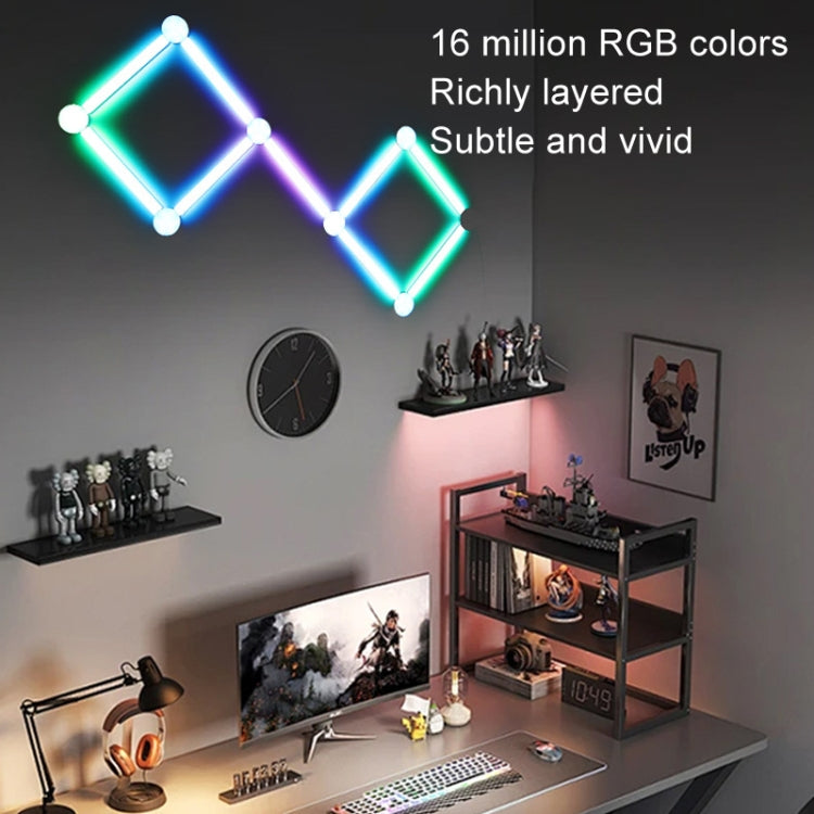 JSK-P30 9 Sections Smart WiFi Bluetooth Splicing Atmosphere Light Sound Control Constellation Light Support Amazon Alexa / Google Assistant / DuerOS EU Plug(White) - Novelty Lighting by PMC TechLife | Online Shopping South Africa | PMC TechLife | Buy Now Pay Later Mobicred