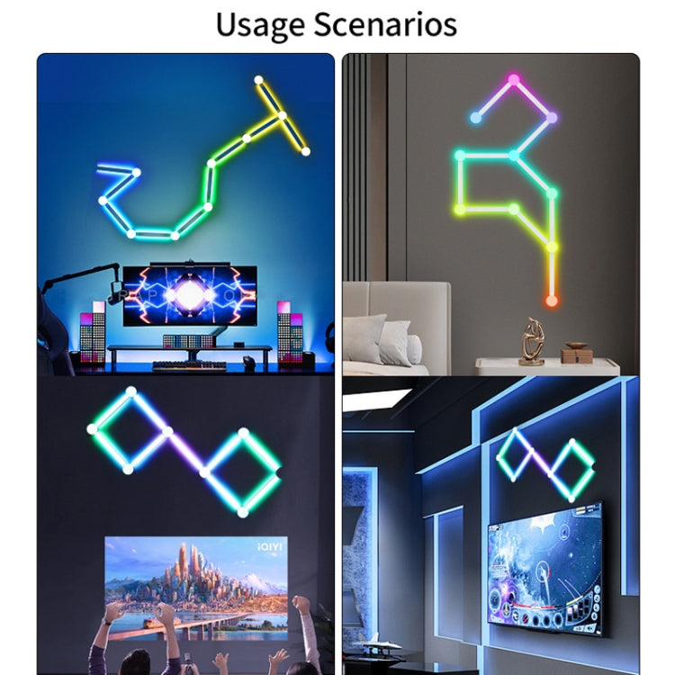 JSK-P30 9 Sections Smart WiFi Bluetooth Splicing Atmosphere Light Sound Control Constellation Light Support Amazon Alexa / Google Assistant / DuerOS US Plug(White) - Novelty Lighting by PMC TechLife | Online Shopping South Africa | PMC TechLife | Buy Now Pay Later Mobicred