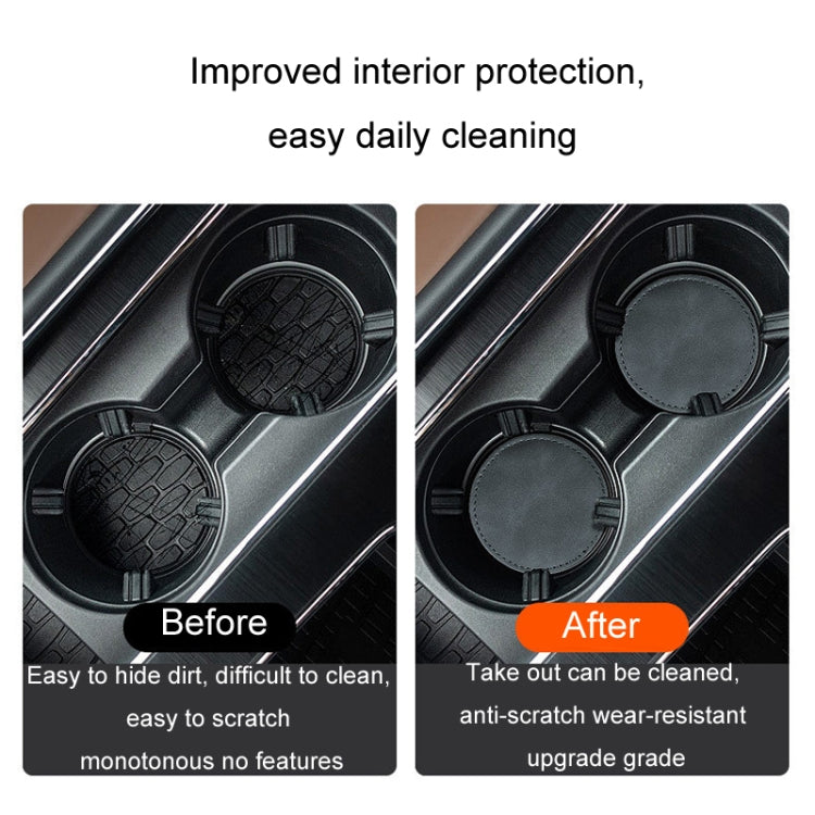 2pcs/ Set Car Suede Anti-Slip Water Coaster Car Interior Decoration(Brown) - Car Drink Holders by PMC TechLife | Online Shopping South Africa | PMC TechLife | Buy Now Pay Later Mobicred
