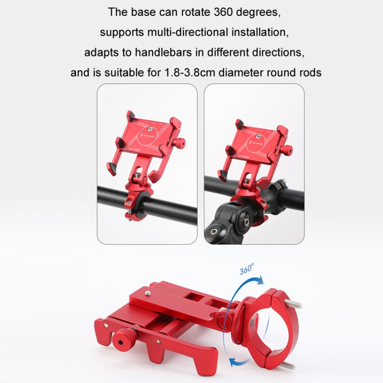 JOHORSE Bicycle Shockproof Mobile Phone Holder Motorcycle Riding Equipment, Color: Stem Silver - Holders by JOHORSE | Online Shopping South Africa | PMC TechLife | Buy Now Pay Later Mobicred