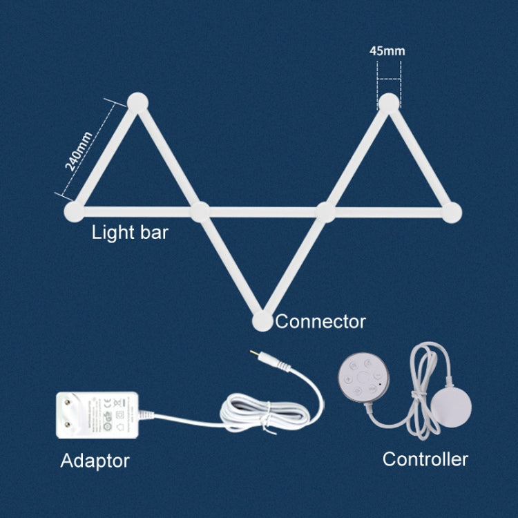 JSK-P26 Smart WiFi Bluetooth Version RGB Direct Illumination Phantom Splicing Light, Support Amazon Alexa / Google Assistant / DuerOS, Style: 9 Sections+AU Plug Adapter(White) - Novelty Lighting by PMC TechLife | Online Shopping South Africa | PMC TechLife | Buy Now Pay Later Mobicred