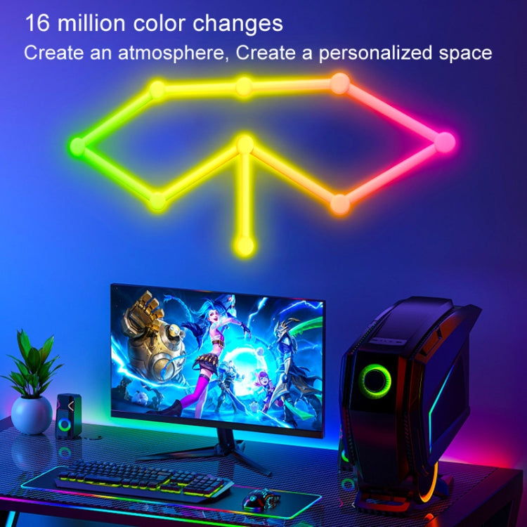 JSK-P26 Smart WiFi Bluetooth Version RGB Direct Illumination Phantom Splicing Light, Support Amazon Alexa / Google Assistant / DuerOS, Style: 9 Sections+AU Plug Adapter(White) - Novelty Lighting by PMC TechLife | Online Shopping South Africa | PMC TechLife | Buy Now Pay Later Mobicred