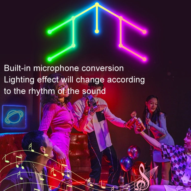 JSK-P26 Smart WiFi Bluetooth Version RGB Direct Illumination Phantom Splicing Light, Support Amazon Alexa / Google Assistant / DuerOS, Style: 9 Sections+US Plug Adapter(White) - Novelty Lighting by PMC TechLife | Online Shopping South Africa | PMC TechLife | Buy Now Pay Later Mobicred