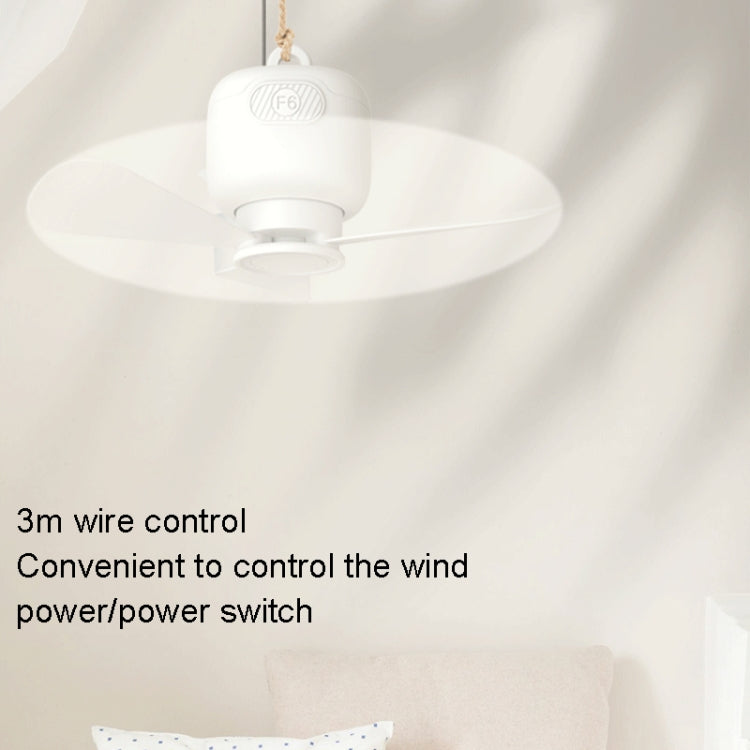 USB Plug-in Version Small Ceiling Fan Camping Outdoor Portable Hanging Fan(White) - Electric Fans by PMC Jewellery | Online Shopping South Africa | PMC Jewellery | Buy Now Pay Later Mobicred