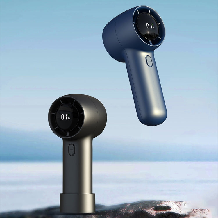 Outdoor Handheld Turbine Digital Display 100-Speed High-Speed Mini Fan, Color: White - Electric Fans by PMC TechLife | Online Shopping South Africa | PMC TechLife | Buy Now Pay Later Mobicred