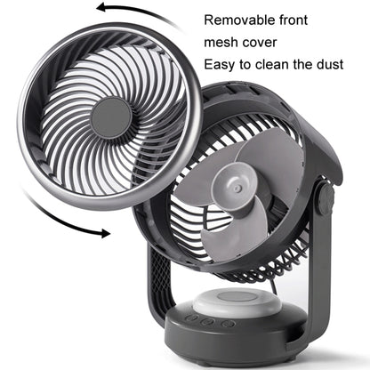 Air Circulation Fan Automatic Oscillating Head Desktop Fan With LED Light(White) - Electric Fans by PMC Jewellery | Online Shopping South Africa | PMC Jewellery | Buy Now Pay Later Mobicred