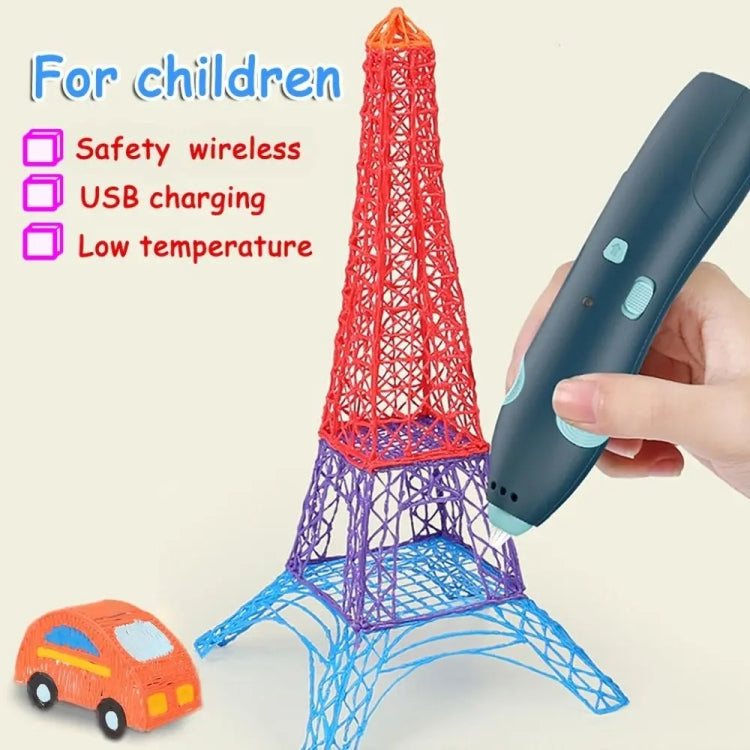 USB Charging Low-Temperature Wireless Graffiti Printing Pen Set Children DIY 3D Painting Pen(Purple) - 3D Printer by PMC TechLife | Online Shopping South Africa | PMC TechLife | Buy Now Pay Later Mobicred