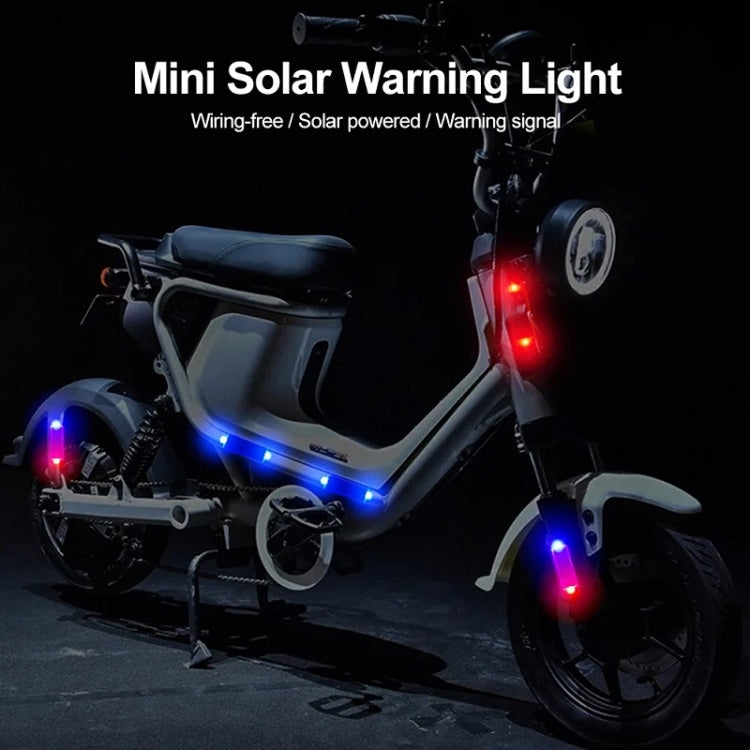 Solar Warning Light Anti-rear Collision LED Flashing Light(Symphony Vibration Sensor+Black) - Warning Lights by PMC TechLife | Online Shopping South Africa | PMC TechLife | Buy Now Pay Later Mobicred