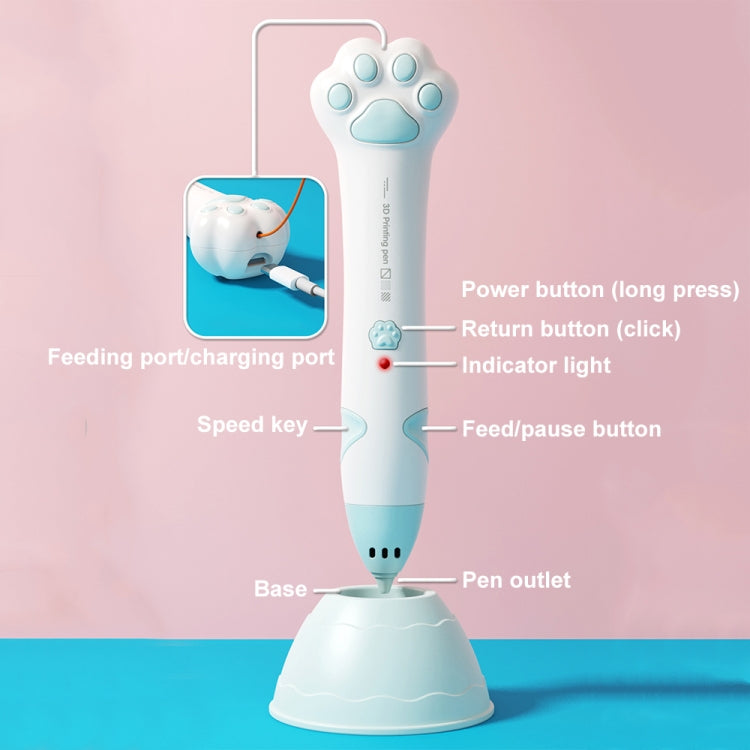 Cat Claw USB Charging Low Temperature 3D Printing Pen Children DIY Graffiti 3D Painting Pen(Mint Green) - free shipping - PMC TechLife - Order now!