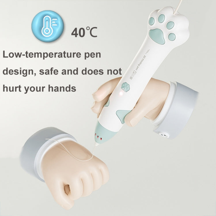 Cat Claw USB Charging Low Temperature 3D Printing Pen Children DIY Graffiti 3D Painting Pen(Sakura Pink) - 3D Printer by PMC TechLife | Online Shopping South Africa | PMC TechLife | Buy Now Pay Later Mobicred