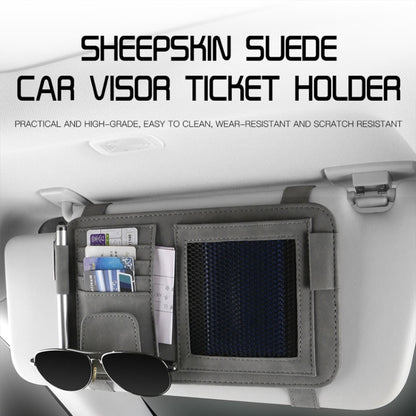 Car Sun Visor Bill Holder Glasses Clip Storage Bag(Black) - Sunglasses & Glasses Clips by PMC Jewellery | Online Shopping South Africa | PMC Jewellery | Buy Now Pay Later Mobicred