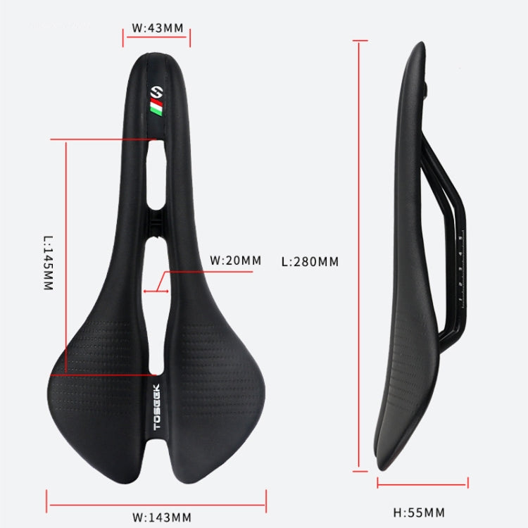 TOSEEK Mountain Bike Saddle Road Bicycle Seat Accessories, Color: Black Yellow - Bicycle Saddle by TOSEEK | Online Shopping South Africa | PMC TechLife | Buy Now Pay Later Mobicred