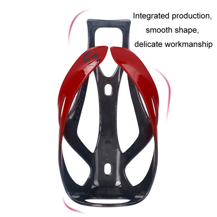 TOSEEK Outdoor Cycling Carbon Fiber Open Water Bottle Cage, Color: Blue Glossy - free shipping - PMC TechLife - Order now!