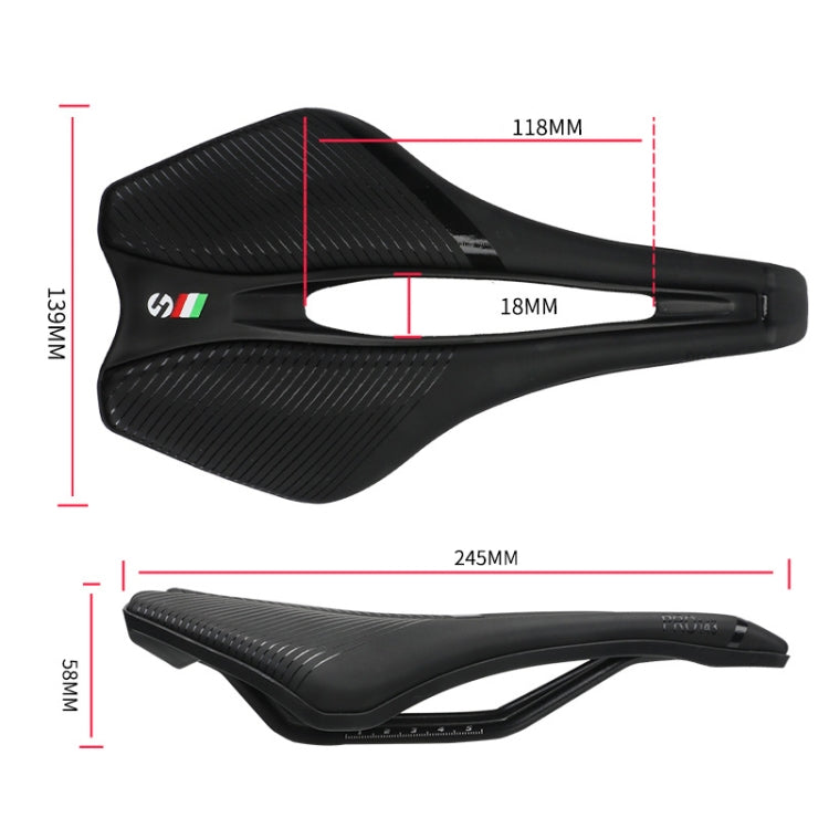 TOSEEK Bicycle Shock-absorbing Comfortable Widened Saddle(Black) - free shipping - PMC TechLife - Order now!