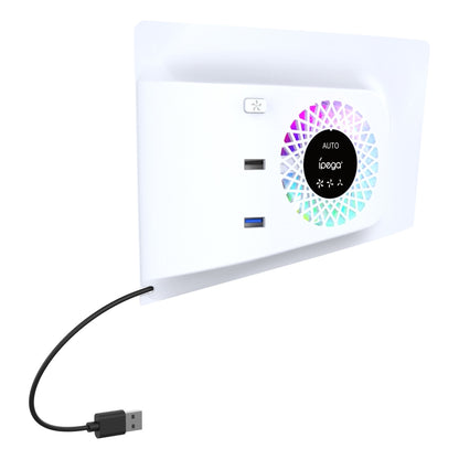 For PS5 Slim ipega PG-P5S019 Temperature Control Cooling Fan Face Cover Cooler + USB HUB with RGB Lights - Others by ipega | Online Shopping South Africa | PMC Jewellery | Buy Now Pay Later Mobicred