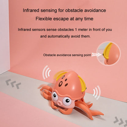 Children Electrical Sensor Octopus Toy Automatic Obstacle Avoidance Sound Light Crawling Quirky Toy(Pink) - Electronic Pets by PMC Jewellery | Online Shopping South Africa | PMC Jewellery | Buy Now Pay Later Mobicred