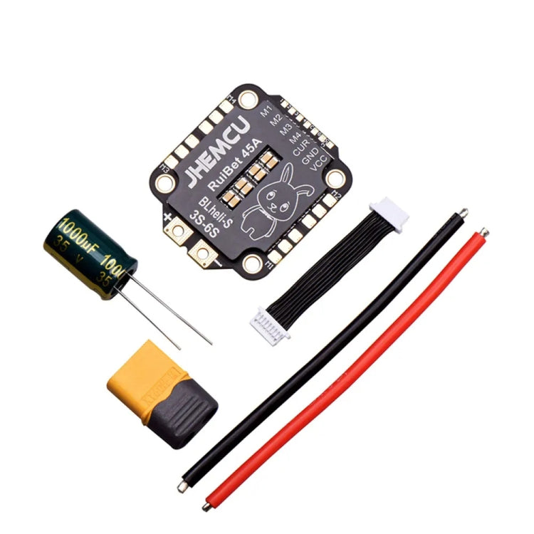 JHEMCU RuiBet  45A  4 In 1 Brushless ESC 3-6S 30.5X30.5 M4 BLHELI_S Dshot600 ESC for RC FPV - Motor & Speed Controller by JHEMCU | Online Shopping South Africa | PMC Jewellery | Buy Now Pay Later Mobicred