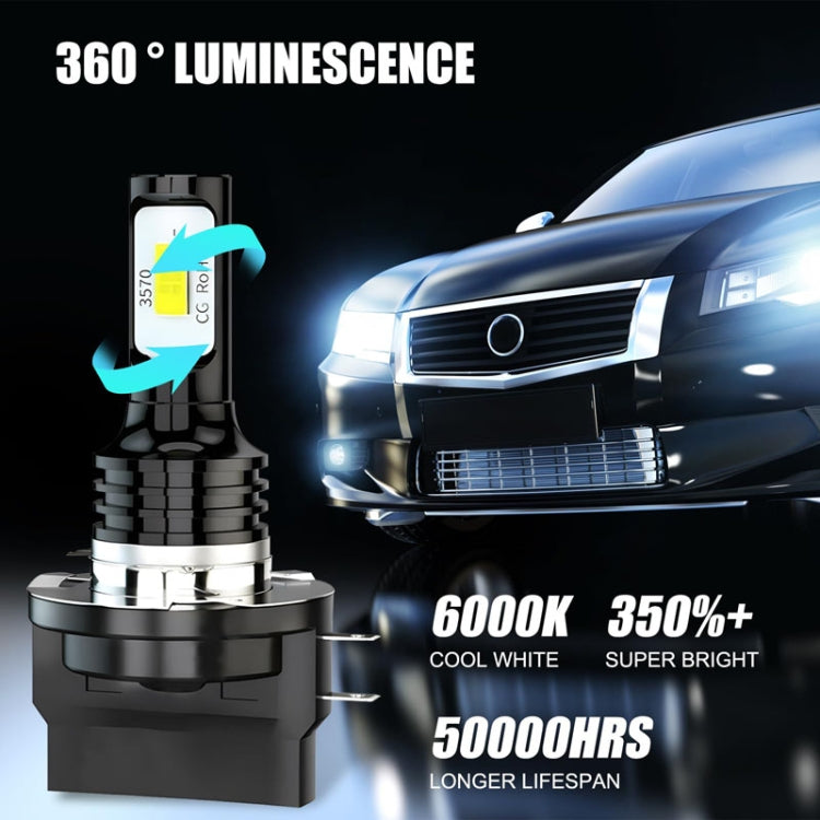 2pcs H11B 3570 2LED 80W Car Headlight Bulbs High Bright Fog Lights(Yellow) - Fog / Driving Lights by PMC TechLife | Online Shopping South Africa | PMC TechLife | Buy Now Pay Later Mobicred